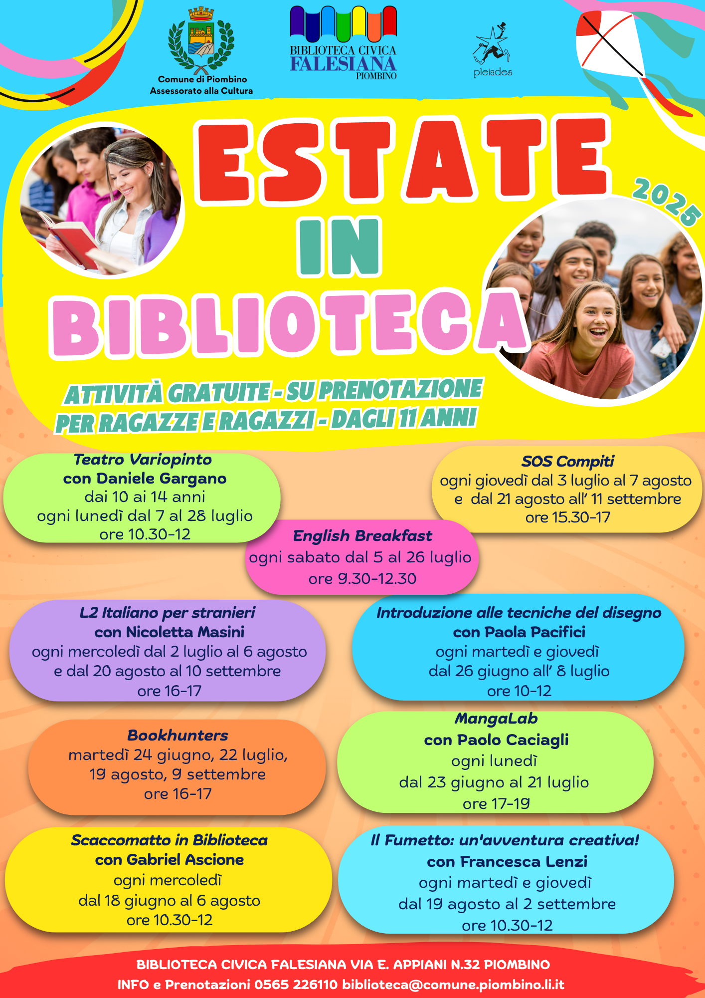 Le attività dell'estate 2025 della Biblioteca Civica Falesiana